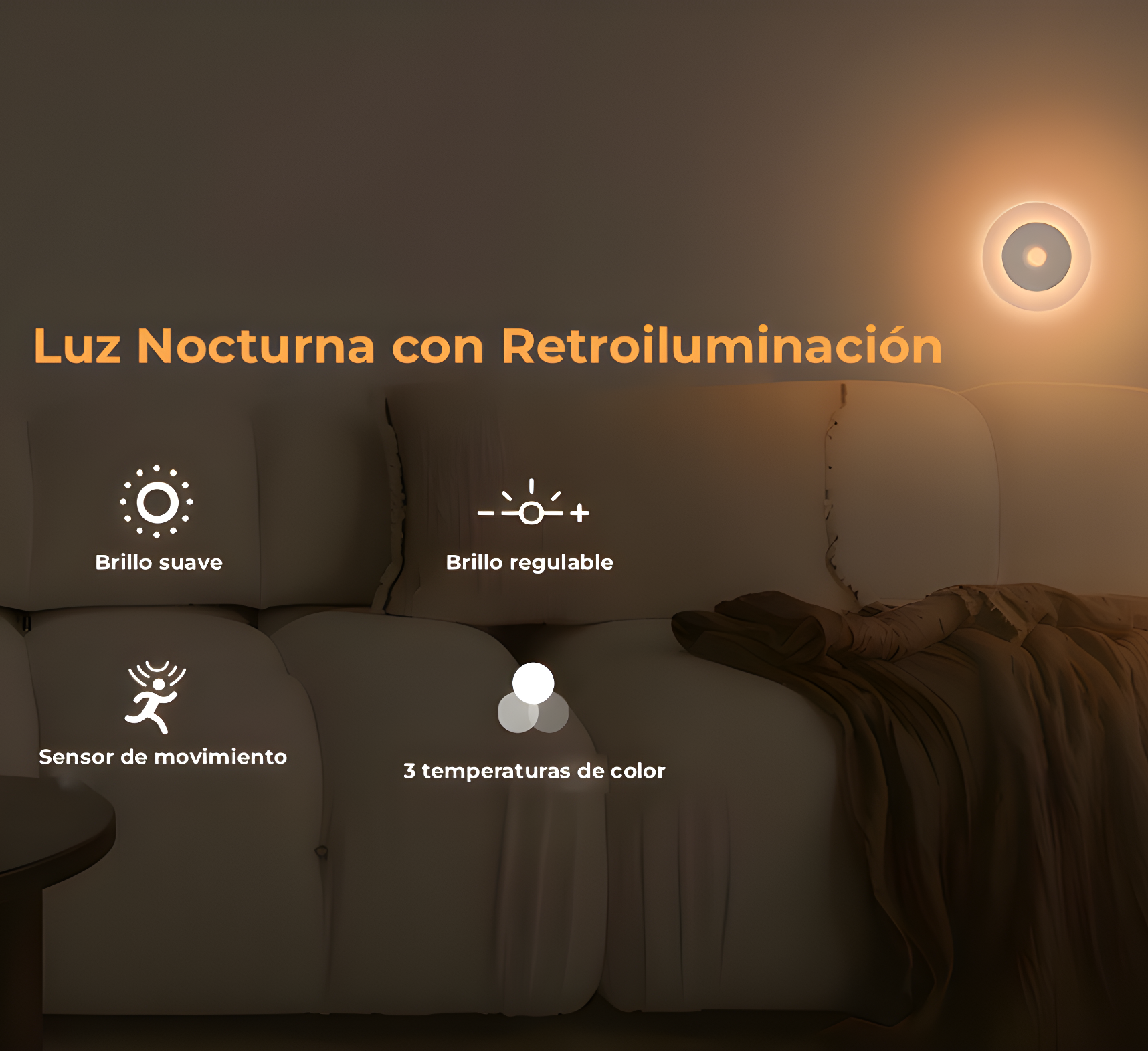 Luz LED Con Sensor De Movimiento